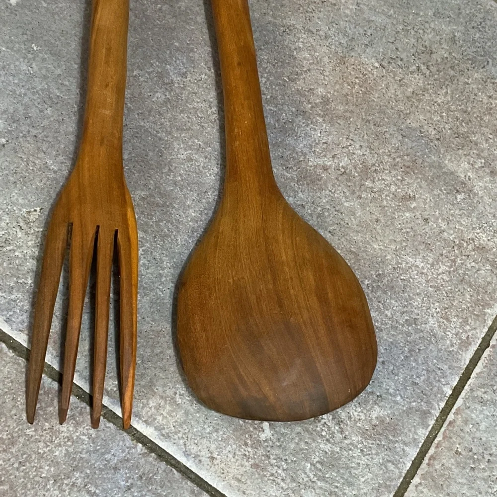 Wooden Salad Fork and Spoon Set